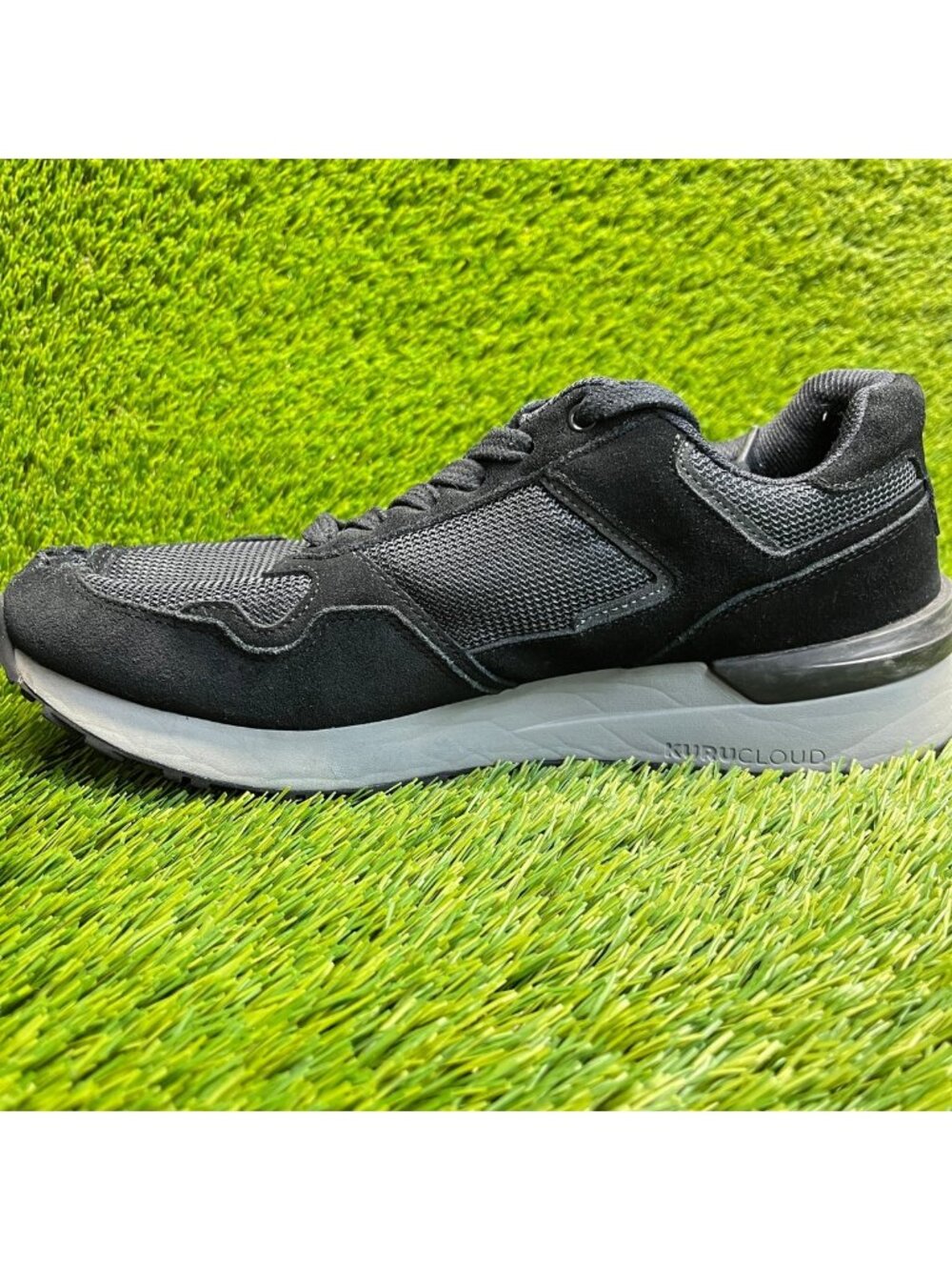 Kuru Apogee Retro Mens Size 11 Black Gray Athletic Running Walking Shoes Sneaker